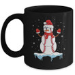 Funny Christmas Baseball Santa Snowman Mug