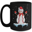 Funny Christmas Baseball Santa Snowman Mug