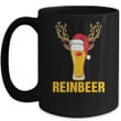Reinbeer Santa Claus Reindeer Beer Funny Christmas Drinking Mug