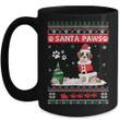 Santa Paws Saint Bernard Merry Christmas Dog Funny Xmas Mug