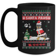 Santa Paws Rottweiler Merry Christmas Dog Funny Xmas Mug