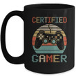 Certified Gamer Retro Vintage Funny Video Games Mug