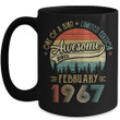 February 1967 Vintage 55 Years Old Retro 55th Birthday Mug