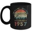 February 1957 Vintage 65 Years Old Retro 65th Birthday Mug