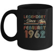60th Birthday 60 Years Old Legendary Since February 1962 Mug