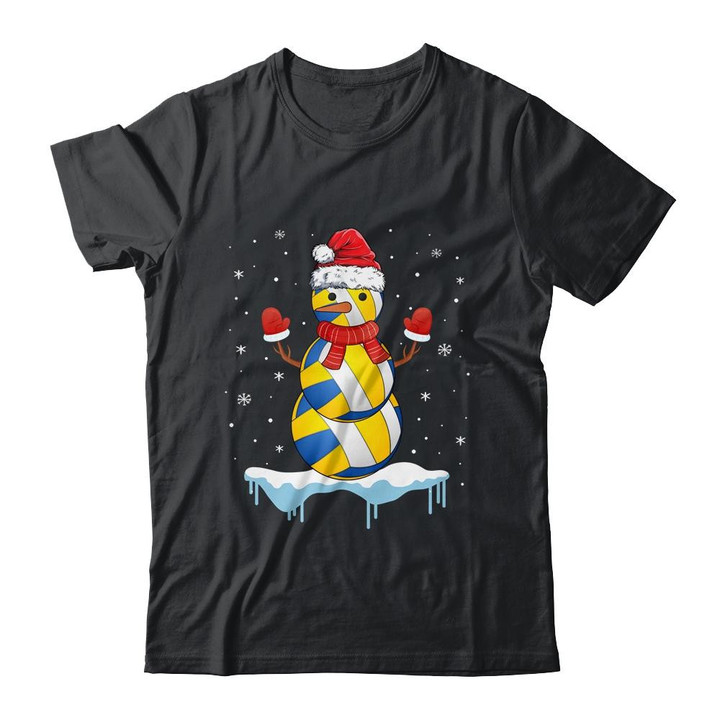 Funny Christmas Volleyball Santa Snowman