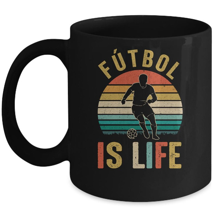 Futbol Is Life Soccer Funny Football Lover Vintage Mug