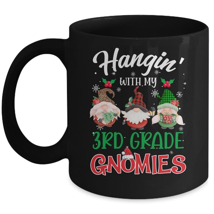 Hangin With My 3rd Grade Gnomies Christmas Teacher Buffalo Mug