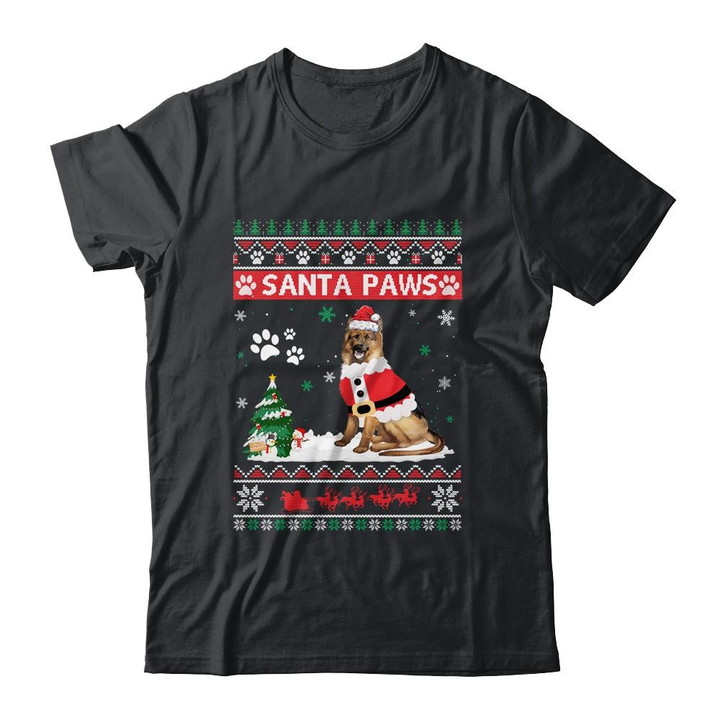 Santa Paws German Shepherd Merry Christmas Dog Funny Xmas