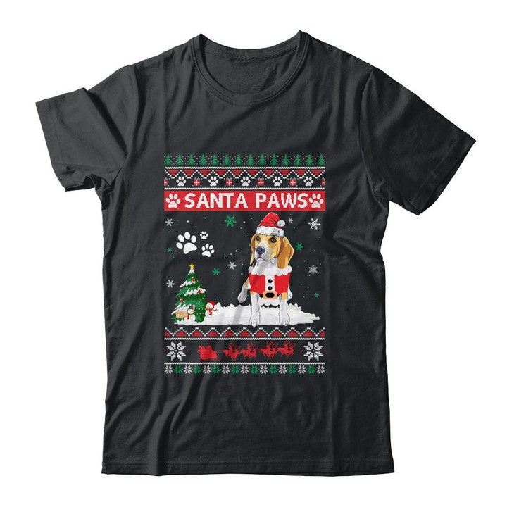 Santa Paws Beagle Merry Christmas Dog Funny Xmas