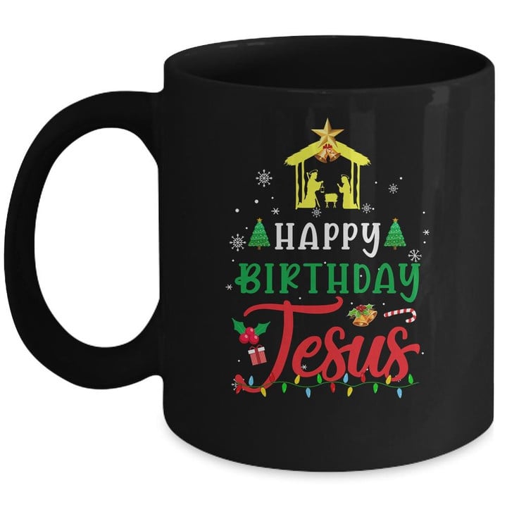 Happy Birthday Jesus Christmas Xmas Family Holiday Mug