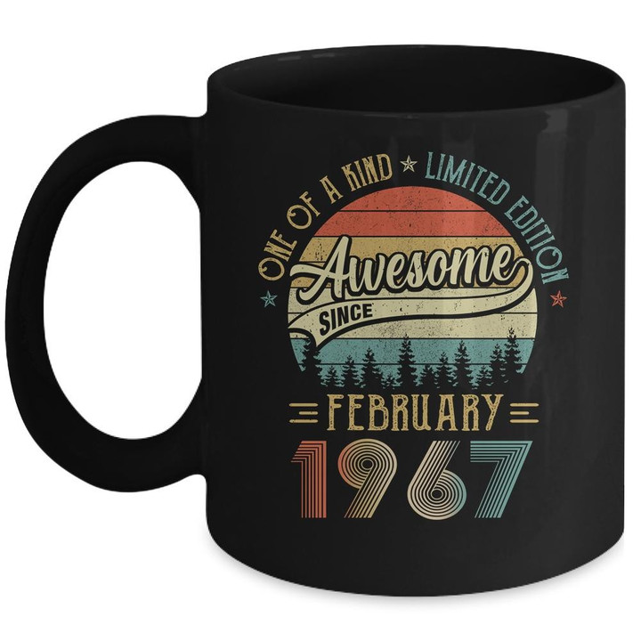 February 1967 Vintage 55 Years Old Retro 55th Birthday Mug