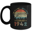 February 1942 Vintage 80 Years Old Retro 80th Birthday Mug