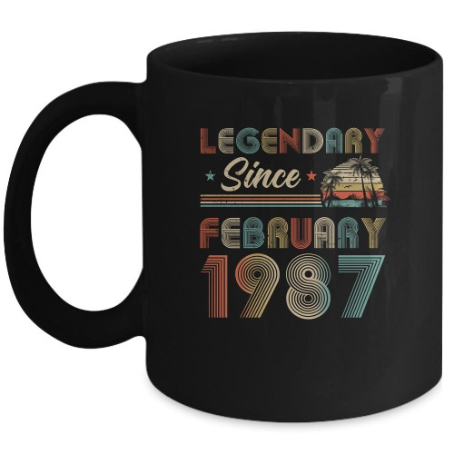 35th Birthday 35 Years Old Legendary Since February 1987 Mug