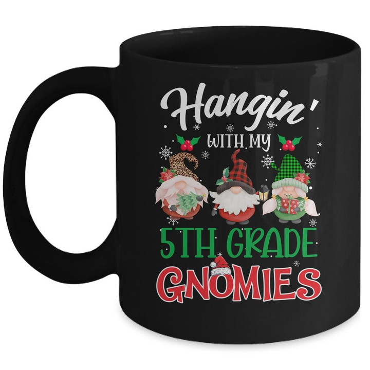 Hangin With My 5th Grade Gnomies Christmas Teacher Buffalo Mug