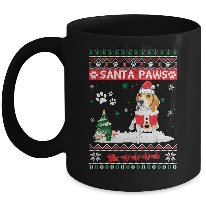 Santa Paws Beagle Merry Christmas Dog Funny Xmas Mug