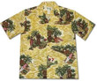 Tiki Island Yellow From Seaside Hawaii Hawaiian Shirt