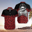 Royal Flush Skull Black And Red Hawaii Hawaiian Shirt