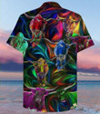 Colorful Pattern With Amazing Long Horn  Hawaii Hawaiian Shirt