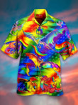 Colorful Lovely Dragon Family Flying On The Sky LGBT Community Pride Month Hawaii Hawaiian Shirt