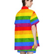 Colorful Stripped Flag With Lovely Chihuahua Dog Pride For LGBT Community Pride Month Hawaii Hawaiian Shirt