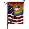 America Flag With Man Couple You'Re My Rainbow LGBT Pride Month House Garden Decor Flag
