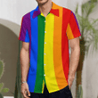 Rainbow Vertical Stripes Hawaiian Shirt LGBT Community Pride Month Hawaii Hawaiian Shirt