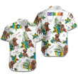 Personalized Dachshund Dog With Tropical Leaves Flower Heart Rainbow LGBT Community Pride Month Custom Name Hawaii Hawaiian Shirt