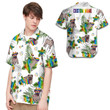 Personalized Pug Dog With Tropical Leaves Flower Heart Rainbow LGBT Community Pride Month Custom Name Hawaii Hawaiian Shirt