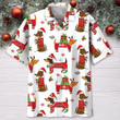 Brown Christmas Dachshund Hawaii Hawaiian Shirt