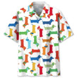 Colorful Dachshund Art Hawaii Hawaiian Shirt