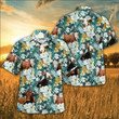 Black And Brown Simmental Family In Pineapple Forest Hawaii Hawaiian Shirt