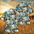 White And Brown Longhorn In Pineapple Forest Hawaii Hawaiian Shirt