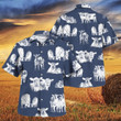 White Angus Cow Family Art Hawaii Hawaiian Shirt