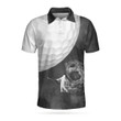 Golf Ball And Golfer With Smoke Athletic Collared Men's Polo Shirts Short Sleeve