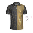 Personalized Golden Lines Golf Athletic Collared Men's Custom Name Polo Shirts Short Sleeve