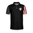 Golf Let's Par Tee Dark Theme American Flag Athletic Collared Men's Polo Shirts Short Sleeve