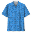 Chihuahua Dog With Tropical Pattern Blue Hawaii Hawaiian Shirt
