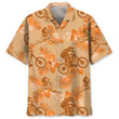 Mountain Bike With Hibiscus Flower Orange Hawaii Hawaiian Shirt