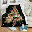 Cavoodle Arrange In A Christmas Tree Fleece Sherpa Throw Blanket