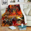 We Fight What You Fear Firefighters Save My Life Fleece Sherpa Throw Blanket