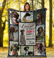 Kisses German Shorthaired Pointer Dog Photo Collection Fleece Sherpa Throw Blanket