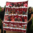 Mini Town Of Rottweiler Christmas Design Fleece Sherpa Throw Blanket