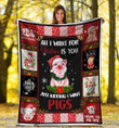All I Want Christmas Is You Just Kidding I Want Pigs Fleece Sherpa Throw Blanket