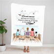 Because Someone We Love In Heaven There Is A Little Bit Of Heaven In Our Life Fleece Sherpa Throw Blanket