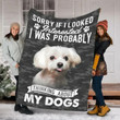 Maltese Dog Funny Quotes Gifts For Dog Lovers Fleece Sherpa Throw Blanket