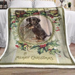 Memorial Dog Photo Frame Christmas Fleece Sherpa Throw Blanket