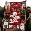 Ideal Snowflakes Pattern Christmas Puppy Samoyed Design Fleece Sherpa Throw Blanket