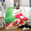 Gift For Dog Lovers Big Sock With Pug Christmas Fleece Sherpa Throw Blanket