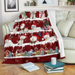 Lovely Bichon Family Snow Town Christmas Fleece Sherpa Throw Blanket